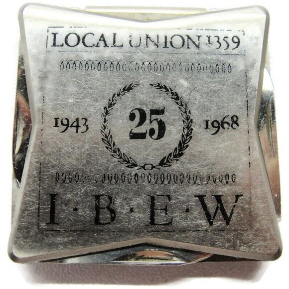 Money Clip IBEW 25 Year Local Union 1359 Square 2 Knife File Stainless Japan - Picture 4 of 8